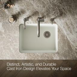 Kohler Riverby 25'' undermount single-bowl kitchen sink - Dune - image 4