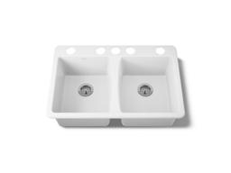 Deerfield 33'' undermount double-bowl kitchen sink - image 1