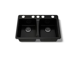 Deerfield 33'' undermount double-bowl kitchen sink - image 1