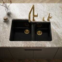 Kohler Executive ChefE 33'' undermount double-bowl kitchen sink - Black - image 2