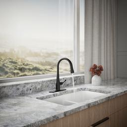 Kohler Simplice Compact pull-down kitchen sink faucet with three-function sprayhead - Matte Black - image 4