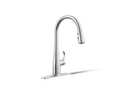 Kohler Simplice Compact pull-down kitchen sink faucet with three-function sprayhead - Polished Chrome - image 1