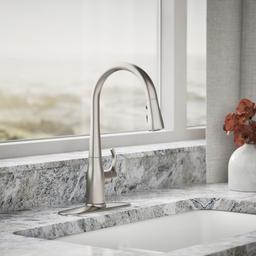 Kohler Simplice Compact pull-down kitchen sink faucet with three-function sprayhead - Vibrant Stainless - image 2