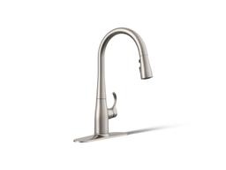 Kohler Simplice Compact pull-down kitchen sink faucet with three-function sprayhead - Vibrant Stainless - image 1