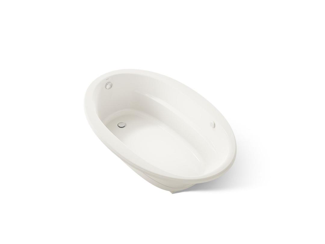 Kohler Sunward 66'' x 42'' drop-in Heated BubbleMassageE air bath - Biscuit by Kohler