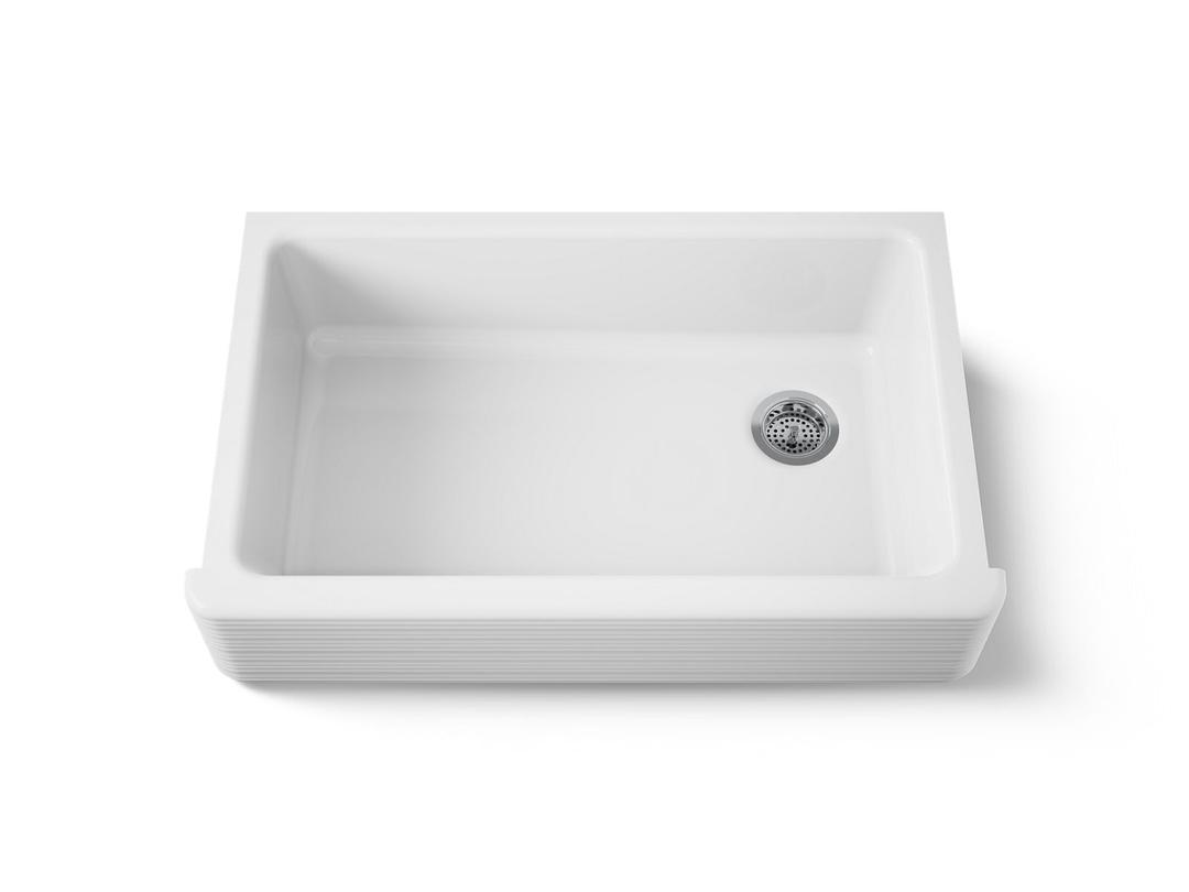 Kohler Hayridge Whitehaven 35-11/16'' undermount single-bowl farmhouse kitchen sink by Kohler