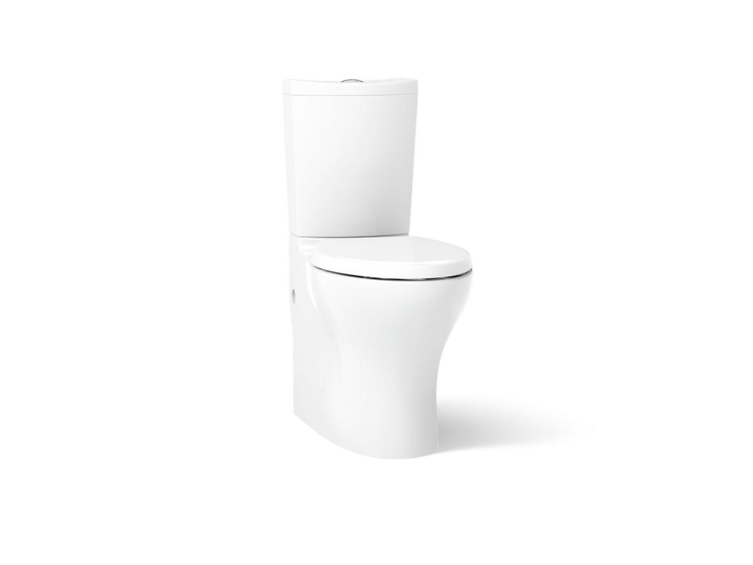 Kohler Persuade Curv Two-piece elongated toilet with skirted trapway, dual-flush - White by Kohler