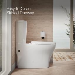Kohler Persuade Curv Two-piece elongated toilet with skirted trapway, dual-flush - White - image 4