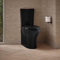 Kohler Persuade Curv Two-piece elongated toilet with skirted trapway, dual-flush - Black - image 2
