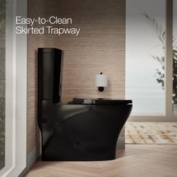 Kohler Persuade Curv Two-piece elongated toilet with skirted trapway, dual-flush - Black - image 4