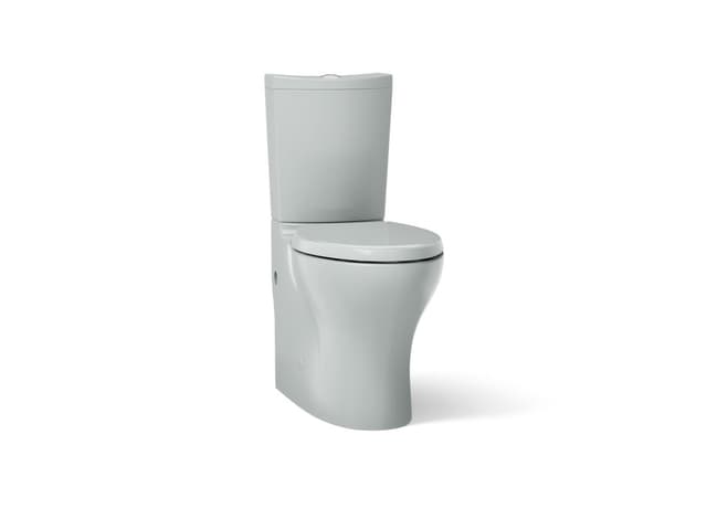 Kohler Persuade Curv Two-piece elongated toilet with skirted trapway, dual-flush - Ice Grey
