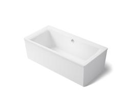 Kohler Stargaze 72'' x 36'' freestanding bath with straight shroud - White - image 1