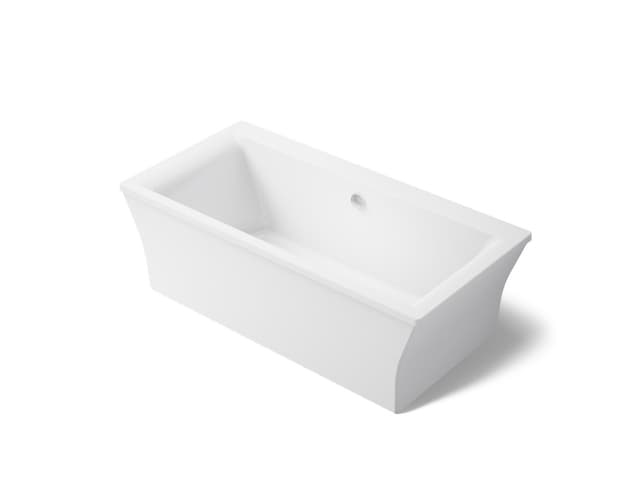 Kohler Stargaze 72'' x 36'' freestanding bath with fluted shroud - White