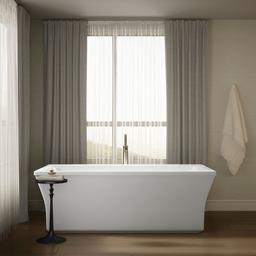 Kohler Stargaze 72'' x 36'' freestanding bath with fluted shroud - White - image 4