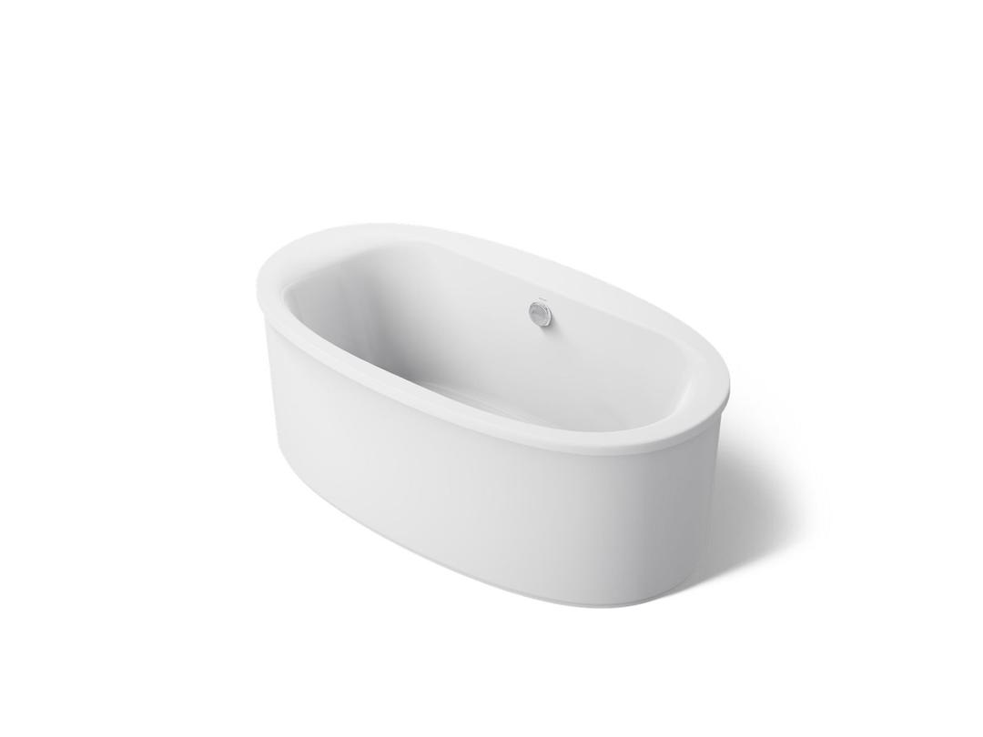 Kohler Sunstruck 65-1/2'' x 35-1/2'' freestanding bath, straight shroud - White by Kohler