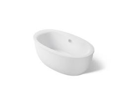 Kohler Sunstruck 65-1/2'' x 35-1/2'' freestanding bath with fluted shroud - White - image 1