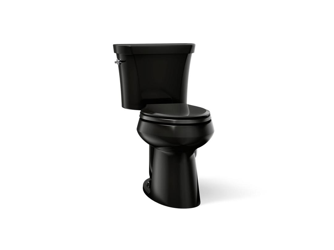 Kohler Highline Two-piece elongated toilet, dual-flush - Black by Kohler
