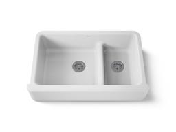 Kohler Whitehaven Smart Divide 35-3/4'' undermount double-bowl farmhouse kitchen sink - image 1