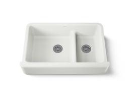 Kohler Whitehaven Smart Divide 35-3/4'' undermount double-bowl farmhouse kitchen sink - Dune - image 1