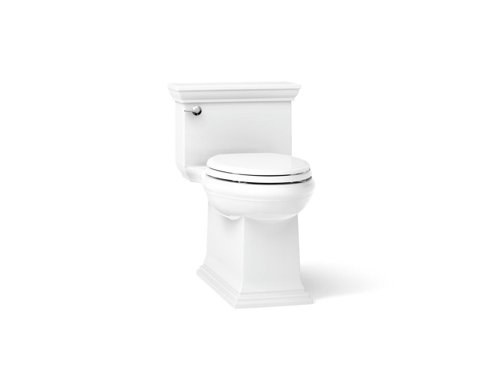 Kohler Memoirs Stately One-piece compact elongated toilet with skirted trapway, 1.28 gpf - White by Kohler