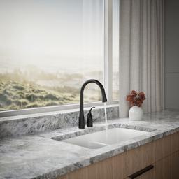 Kohler Simplice Pull-down kitchen sink faucet with three-function sprayhead - Matte Black - image 4