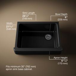 Kohler | Whitehaven | Self Trimming Kitchen Sink - Black - image 3