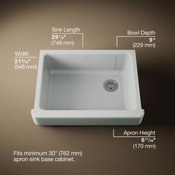 Kohler | Whitehaven | Self Trimming Kitchen Sink - Ice Grey - image 3