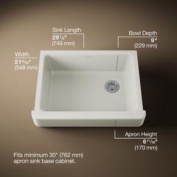 Kohler | Whitehaven | Self Trimming Kitchen Sink - Dune - image 3