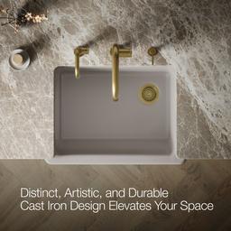 Kohler Whitehaven 29-1/2'' undermount single-bowl farmhouse kitchen sink - Truffle - image 4