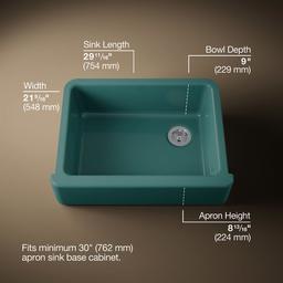 Kohler | Whitehaven | Undermount Kitchen Sink - Teal - image 3