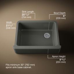 Kohler | Whitehaven | Self Trimming Kitchen Sink - Thunder Grey - image 3