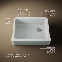 Kohler | Whitehaven | Self Trimming Kitchen Sink - Ice Grey - image 3