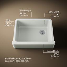 Kohler | Whitehaven | Self Trimming Kitchen Sink - Sea Salt - image 3