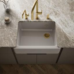 Kohler Whitehaven 29-3/4'' undermount single-bowl farmhouse kitchen sink - Truffle - image 2
