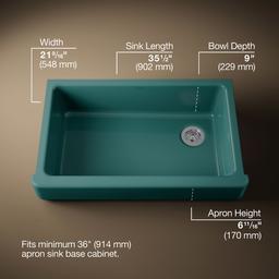 Kohler | Whitehaven | Undermount Kitchen Sink - Teal - image 3