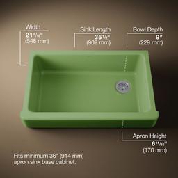 Kohler | Whitehaven | Kitchen Sink - Fresh Green - image 3