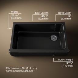 Kohler | Whitehaven | Self Trimming Kitchen Sink - Black - image 3