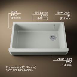 Kohler | Whitehaven | Self Trimming Kitchen Sink - Sea Salt - image 3