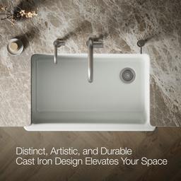 Kohler | Whitehaven | Self Trimming Kitchen Sink - Sea Salt - image 4