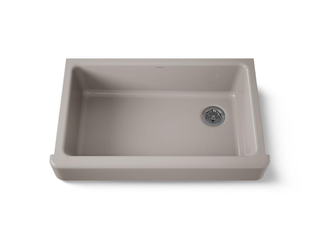 Kohler Whitehaven 35-1/2'' undermount single-bowl farmhouse kitchen sink - Truffle by Kohler