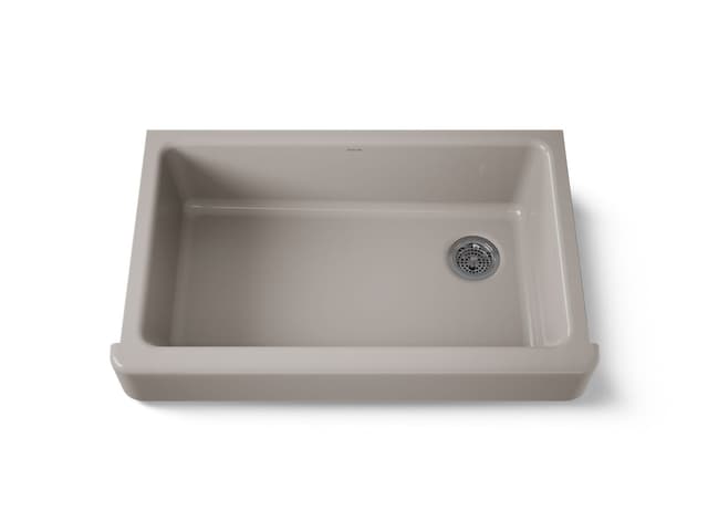 Kohler Whitehaven 35-1/2'' undermount single-bowl farmhouse kitchen sink - Truffle