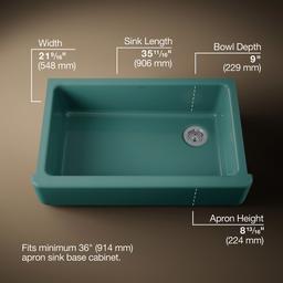 Kohler | Whitehaven | Undermount Kitchen Sink - Teal - image 3