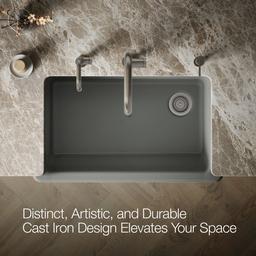 Kohler | Whitehaven | Self Trimming Kitchen Sink - Thunder Grey - image 4