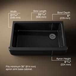Kohler | Whitehaven | Self Trimming Kitchen Sink - Black - image 3