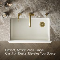 Kohler | Whitehaven | Self Trimming Kitchen Sink - Biscuit - image 4