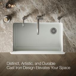 Kohler | Whitehaven | Self Trimming Kitchen Sink - Sea Salt - image 4