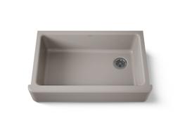 Kohler Whitehaven 35-3/4'' undermount single-bowl farmhouse kitchen sink - Truffle - image 1