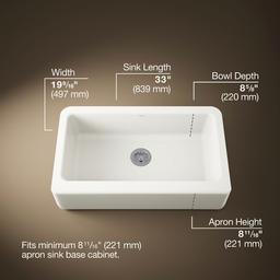 Kohler | Dickinson | Farmhouse Kitchen Sink - Biscuit - image 3