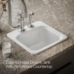 NorthlandE 15'' top-mount single-bowl bar sink - image 6