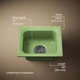 Kohler | Northland | Undermount Kitchen Sink - Fresh Green - image 3